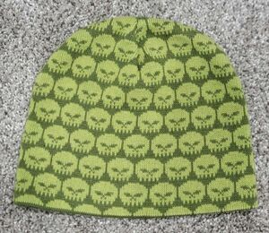 Boys Kids ABG Accessories Beanie Green Skeleton Skulls Winter Hat